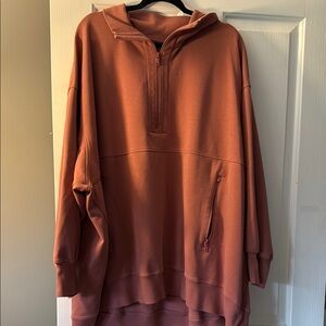 Old navy dynamic fleece quarter zip mauve pink